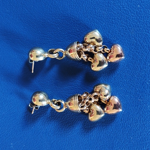 14k VINTAGE 14K YELLOW AND PINK GOLD EARRINGS - Picture 2 of 6